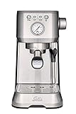 Kompakte Espressomaschine mit Manometer, Dampf-/Heißwasserdüse, PID-Temperaturregler und 54 mm Edelstahl-Siebträger mit Doppelauslauf, Zur Nutzung mit frisch gemahlenem Kaffee oder 44 mm Pods