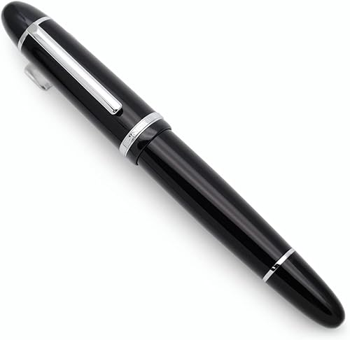 JINHAO X159 - Pluma estilográfica (punta F 0.020 in, color negro con clip plateado) JINHAO X159 - Pluma estilográfica (punta F 0.020 in, color negro con clip plateado)