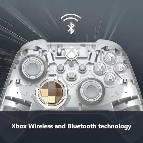 Image of Microsoft QAU-00157 Xbox Wireless Gaming Dual Controller Bundle (Ghost Cipher Special Edition) for Xbox Series X|S, Xbox One, Windows PC, Android and iOS