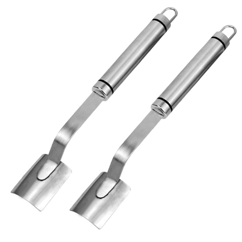 CTRLZS Long Handle Stainless Steel Corn Stripping Tool, Magic Corn Peelers, Corn Stripper Corn Cob Stripper Tool (2PCS)