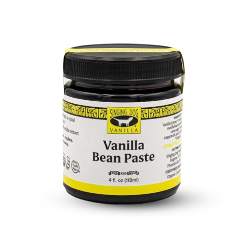 Singing Dog Vanilla Bean Paste, 4 fl oz - All-Natural, Non-GMO, Gluten-Free, Corn-Free, Kosher, Vegan - Sustainably Sourced, Allergen-Free USA Facilities