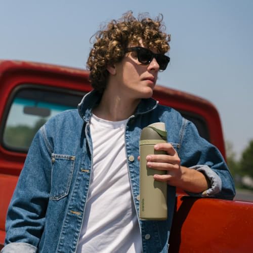 Image of Owala FreeSip Insulated Stainless Steel Water Bottle with Straw, BPA-Free Sports Water Bottle, Great for Travel, 24 Oz, Off Road