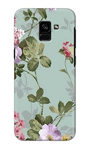 Image of Printed Hard Back Cover Case for Samsung Galaxy A5 2018 | Samsung Galaxy A8 2018 Back Cover (Floral Painting) -1302