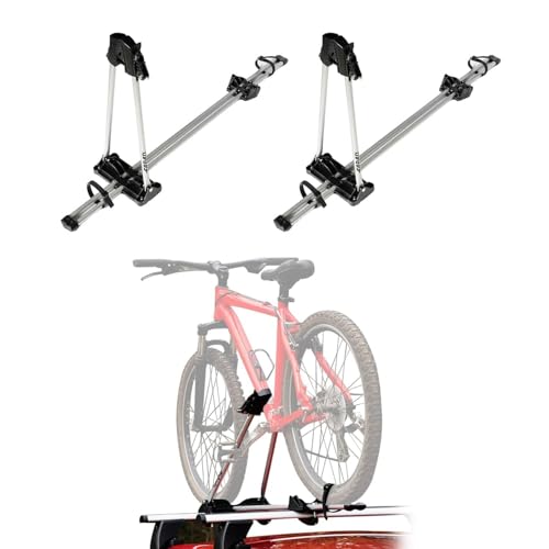 Bike Rack Mount Bicycle Carrier Lightweight Durable Aluminum Silver 2Pcs