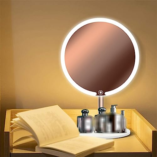Miroir cosmétique LED intelligent à intensité réglable pour bureau