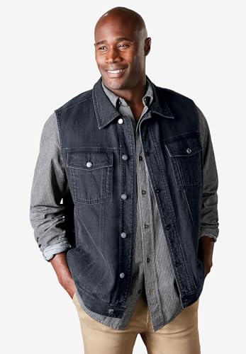Liberty Blues by KingSize Men's Big & Tall Denim Vest2