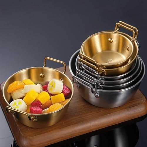 Image of Noodles Cooking Pot Milk Pot Small Ramen Pot for RV Travel Stoves Top Camping 10.5CM Gold