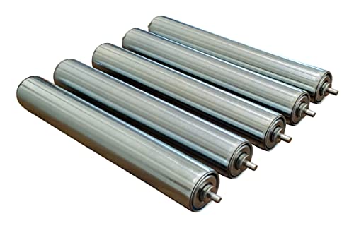 Pack Of 5 Conveyor Rollers, 1.5" Diameter Galvanized Steel, 10" Between Frame #TOP2