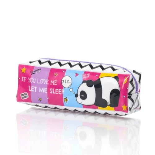 Estojo Escolar Fun Tubo Quadrado Panda Colorido | OBI