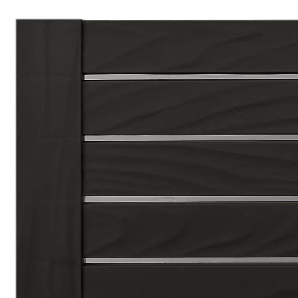 Générique Leżak czarny 155x58x83 cm Polipropylen | 5-pozycyjne regulowane oparcie, imitacja drewna, lekkie, łatwe do czyszczenia, do użytku zewnętrznego