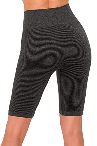 Image of ALWAYS Faux Leather Shorts - High Waist Active Stretch Yoga Short Pants for Women