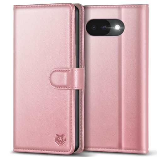 Coque pour Google Pixel 10a Kuafcase en rose antichoc avec porte-cartes intégré