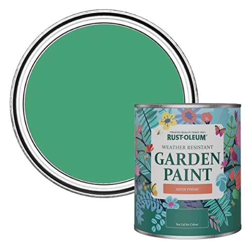 Rust-Oleum Green Mould-Resistant Garden Paint In Satin Finish - Emerald 750ml