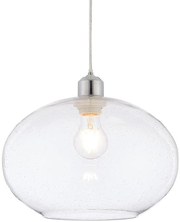 73974 Dimitri Non Electric Shade With Clear Glass With Bubbles
