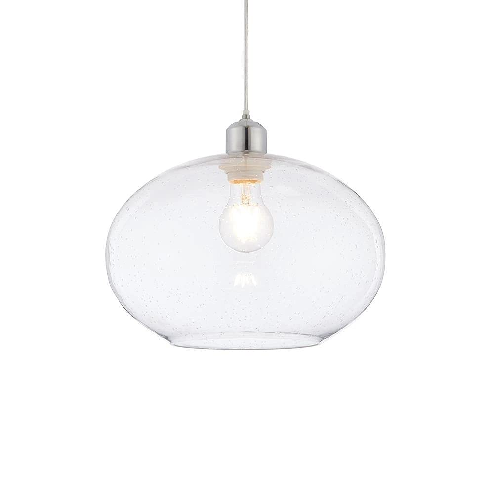 73974 Dimitri Non Electric Shade With Clear Glass With Bubbles