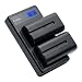 Produktbild COOLSHOW NP F550 Akku (2 stück) 2900mAh Ersatzakkus mit Intelligenz LED USB F550 Akku Ladegerät für Sony NP F970 F750 F770 F960 F550 F530 F330 F570 CCD-SC55 TR516 TR716 TR818 TR910 TR917