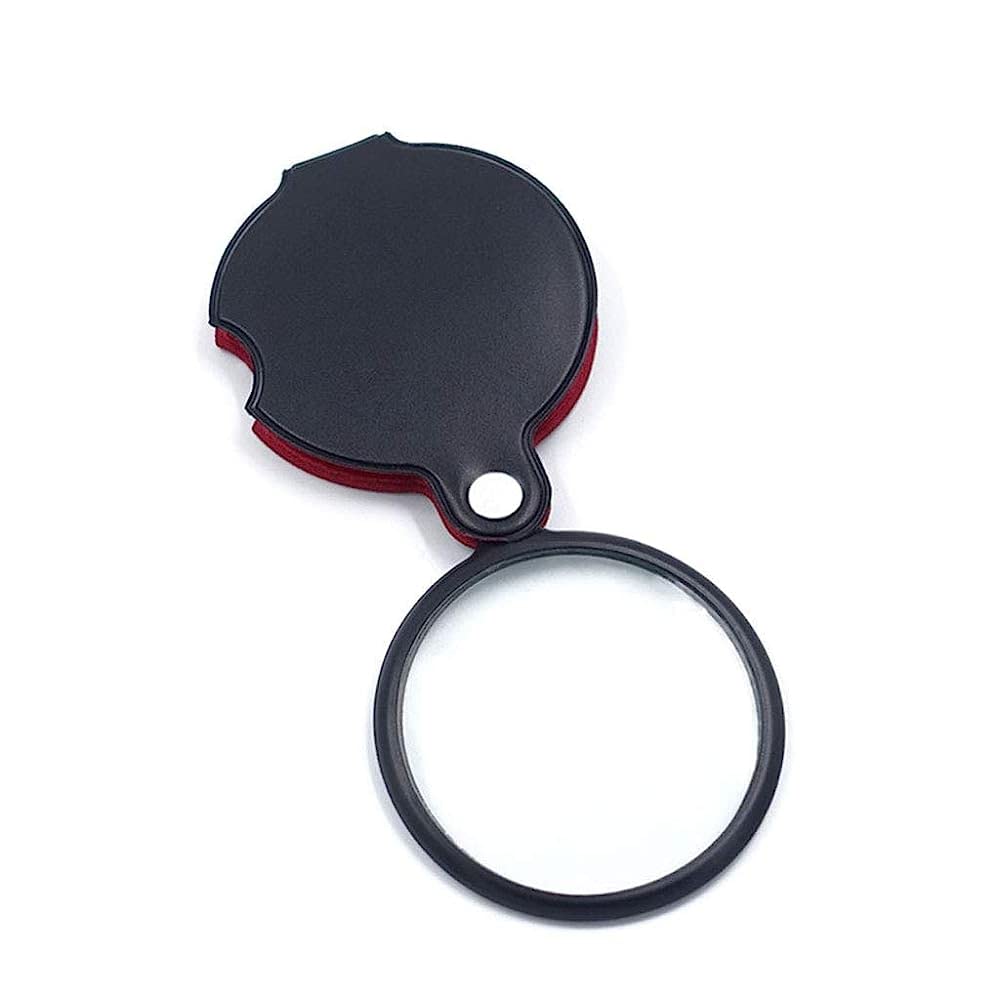 asdchZen Magnifiers,Mini Folding Magnifying Glass,10X Magnification Optical Lens Abs Shell,Easy For The Elderly To Read Newspapers Child Students Explore Nature - Magnifi