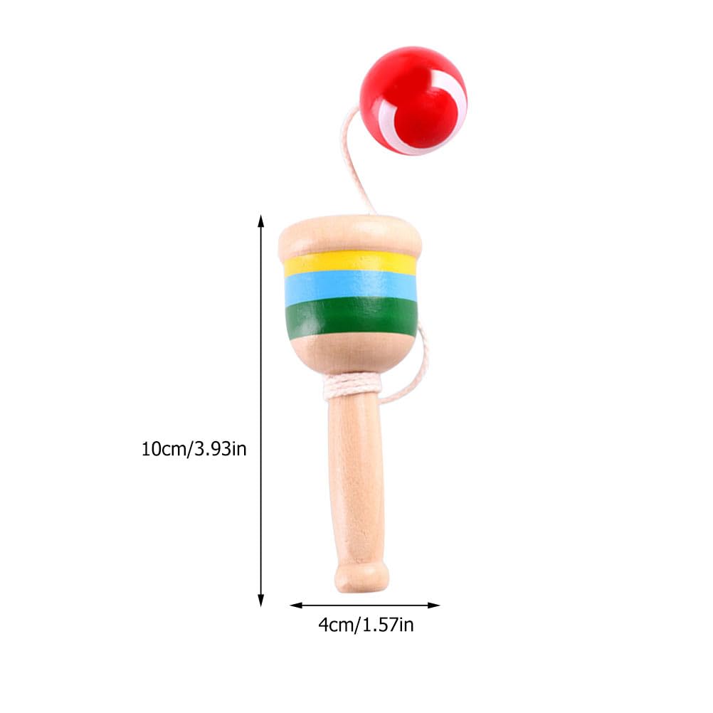 Toyandona - 2 Palline in Legno con Mini Coppe e Palline, Ideali Come Regalo per Bambini