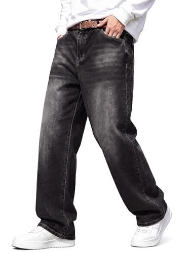 Image of JMIERR Men's Baggy Y2K Jeans Stretch Loose Fit Wide Leg Denim Pants | 5 Pockets, Oversized Casual Trousers, Vintage Relaxed wash, Breathable Cotton Blend,Hip Hop, Skater Streetwear, All-Season