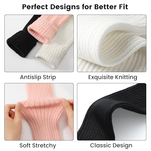 Image of Clothirily Leg Warmers - 2 Pairs Knit Leg Warmers for Women 80s Fashion Long Socks for Sports Party Yoga Winter Accessories