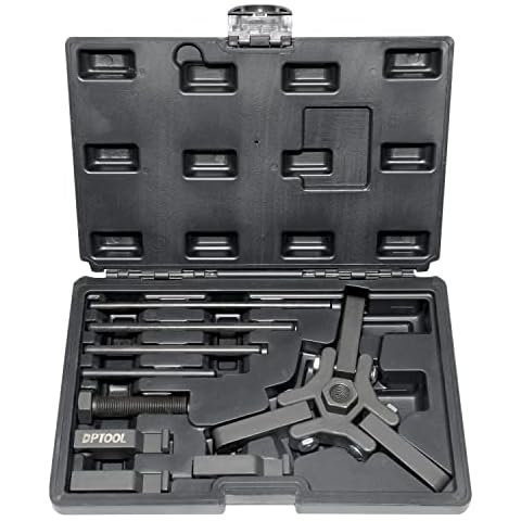 Harmonic Balancer Damper Pulley Remove Extractor Kit Compatible with Ford, GM, Chrysler, Cadillac, Chevy Trucks, Mitsubishi, Upgraded Version 3 Jaw Puller Cover