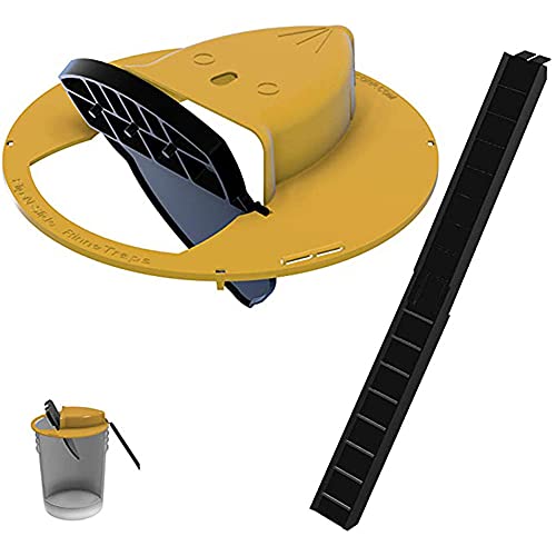 Trampas de ratón, reutilizable de segunda generación RatTrap Flip N Slide Bucket Tap, Auto Ret NType Barrel Cover Flip Mouse Trap, Cubo de 5 galones compatible con alta sensibilidad para uso