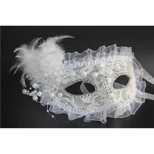 Masque en plumes et dentelle noire élégante pour fête de femmes