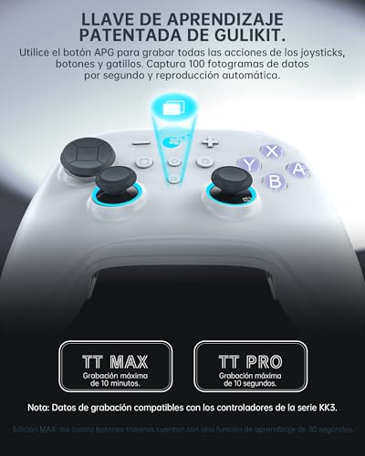 Image of GuliKit TT MAX Wireless Controller (Gray)-720 TMR Joystick, 950mAh