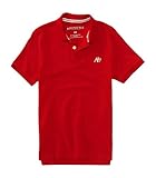 Aeropostale Men's A87 Solid Logo Piqu? Polo Shirt M Red Sky