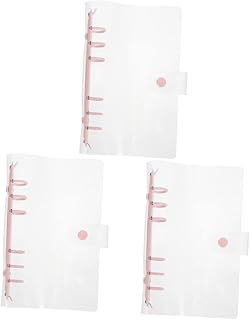 ABOOFAN 3 Pçs Transparente Caso De Folhas Soltas Pasta Transparente Pasta De Escritório A6 Pasta De Arquivo De Notebook Pastas De Arquivo Doméstico Protetor De Concha De Notebook Pasta De