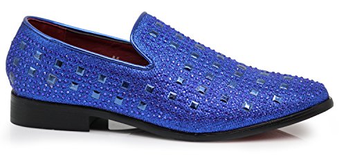 Image of SPK11 Men's Vintage Fashion Rhinestone Designer Dress Loafers Slip On Shoes Classic Tuxedo Dress Shoes