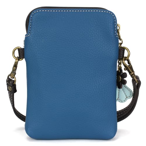 Image of CHALA Ocean Collection Cell Phone Crossbody Purse-Women PU Leather /Canvas Multicolor Handbag with Adjustable Strap