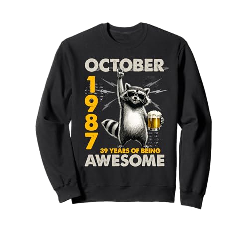 39th Birthday Raccoon Beer October 1987 Vintage 39 Years Old �g���[�i�[