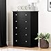 South Shore Vito Collection 5-Drawer Dresser, Black with Matte Nickel Handles, Pure Black