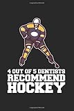  4 Out Of 5 Dentists Recommend Hockey: Funny Ice Hockey Year Planner  Weekly & Monthly Pocket Calendar  6x9 Softcover Organizer  For Ice Hockey And Tough Sports Fan