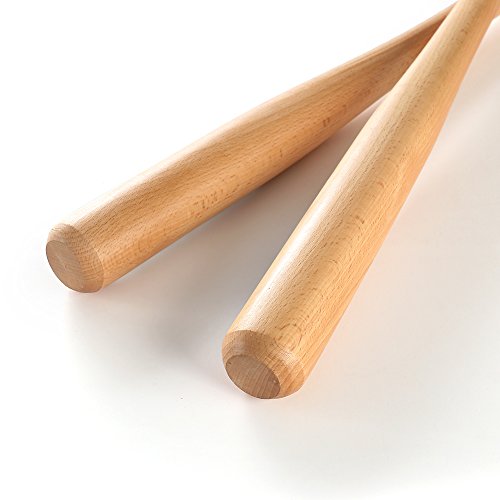 Taco de beisebol, Andoer Bastão de beisebol de Eucalptus Mogno Duro 64cm Barra de Madeira Maciça Var