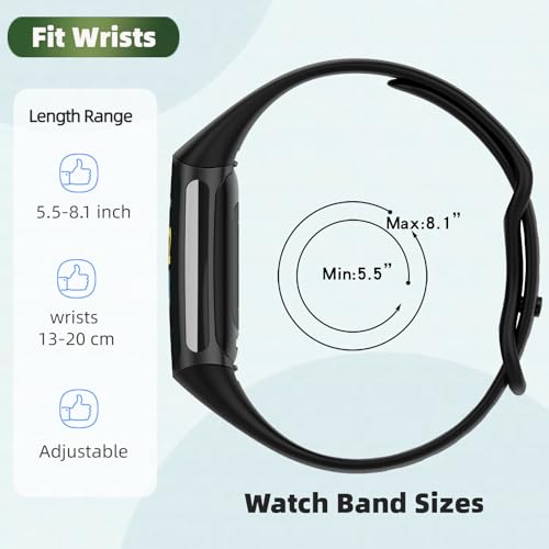 10 correas compatibles Fitbit Charge 5/6 silicona miniatura 3