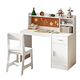 Espace polyvalent et créatif : Ce bureau enfant propose une large surface de table et une étagère ouverte, offrant amplement d'espace pour que les enfants placent librement leurs objets. Son design en liège est un atout : il permet aux petits de coller leurs autocollants préférés ou leurs dessins, stimulant ainsi leur créativité au quotidien.​