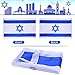 AhfuLife Israel Flags 3 x 5 Ft, Large Israel Flags for Outside - Double Side with Brass Eyelets for Israeli Party Decorations Indoor Outdoor