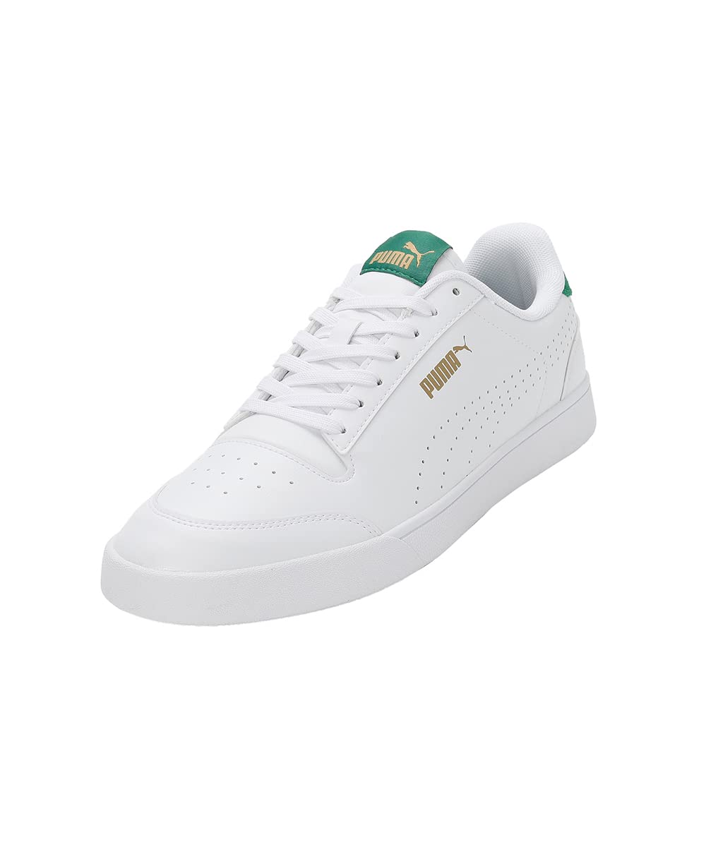 Puma Unisex-Adult Shuffle Perf RES White-Archive Green-Team Gold Sneaker - 11UK (39125801) (B0BVMBY72P) Amazon Price History, Amazon Price Tracker