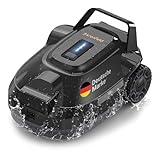 KRONFELD Poolroboter Akku - 100 min. leistungsstarke Poolreinigung - Poolsauger für jeden Pool bis 50m² - Kabelloser Bodensauger Akku inkl. LED