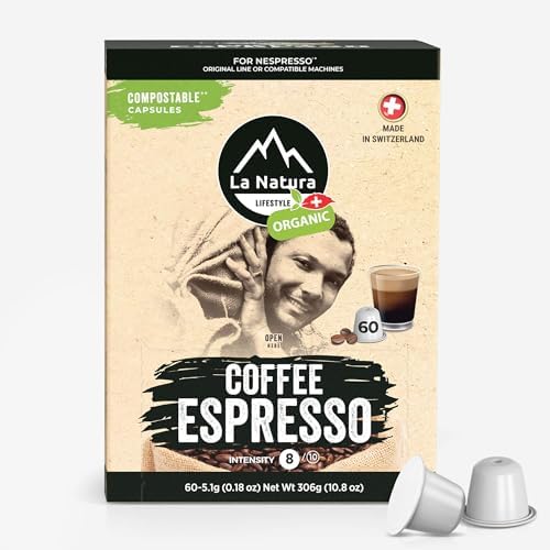 La Natura Lifestyle Organic Espresso Coffee Pods 100