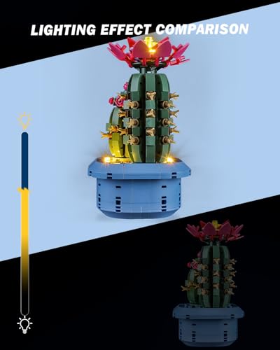 Image of LED Light Kit for Lego The Botanical Collection Flowering Cactus 11509 Set, Compatible with Lego 11509 Building Blocks Model(Not Include Blocks Set)