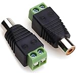 COMAXESORI-16-Pieces-8-x-RCA-Male-to-2-Ports-Terminal-Plug-8-x-RCA-Female-to-2-Ports-Terminal-Plug-RCA-to-Speaker-Wire-Adapter-RCA-to-AV-Screw-Terminal-Connector-Phono-RCA-Male-Female-Plug