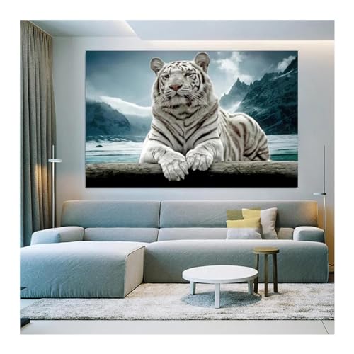 Affiche tigre style nordique 85x120 cm grand format moderne sans cadre pour decoration murale
