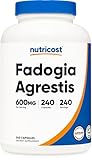 Nutricost Fadogia Agrestis (240 Capsules | 600 mg Per Serving) - Potent 10:1 Extract, Gluten Free, GMO Free Supplement