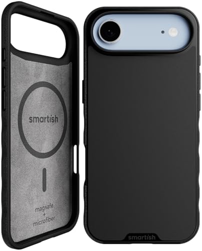 Smartish® iPhone Air MagSafe Case - Gripmunk Magnetic Slim Case [Lightweight + Protective] Thin Grip Cover with Microfiber Lining - Shockproof Drop Protection for Apple iPhone Air - Black Tie Affair