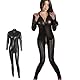 BDSMYOU Latex Dessous für Sex Damen Wetlook Bodysuit Bodys für Damen,Latex Catsuit mit Leggings Ouvert Reizwäsche,Dessous Frauen Sexy Unterwäsche Party Kleider Clubwear Kostüme für Erwachsene (XXXL)
