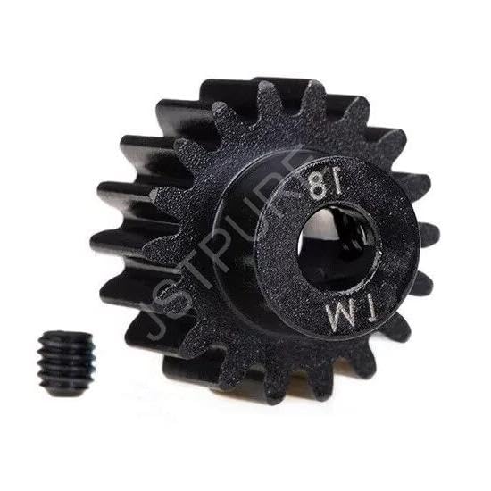 Jstpure for 6491R - Steel Pinion Gear - 18 - .0 MOD - X-MAXX - TRA6491R