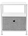 Sorbus Nightstand 1-Drawer Shelf Storage - Bedside Furniture & End Table Chest Dresser with Steel Frame, Wood Top & Easy Pull Fabric Bins for Home, Bedroom, Closets, Bathroom, Office & College Dorm
